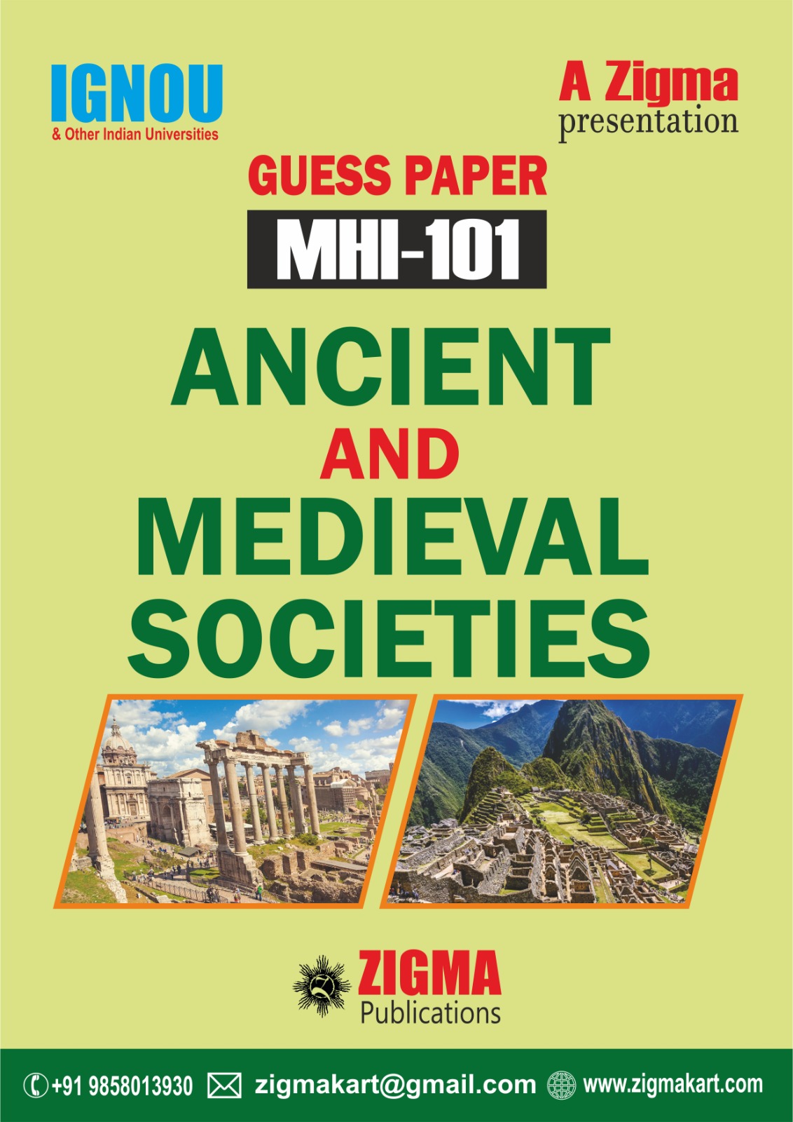 Guess Paper IGNOU MHI-101 Ancient and Medieval Societies